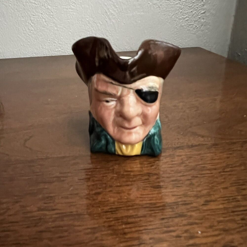 Sterling English Characters Face Toby Jug Mug England 2.75" H 3" W Collectible